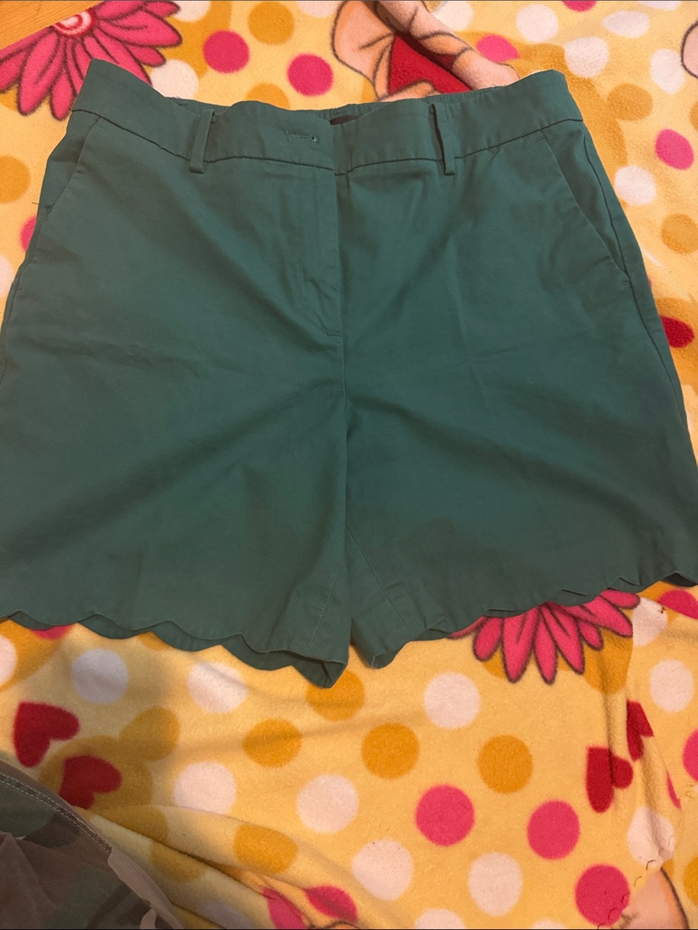 Talbots Teal Scallop Hem Shorts
